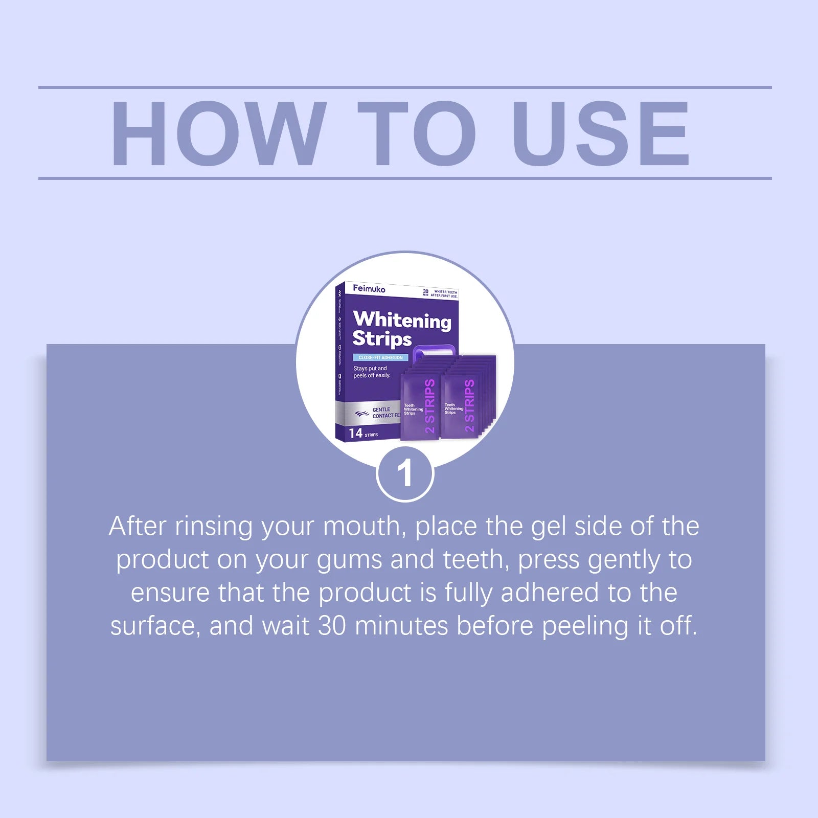 Purple Teeth Whitening Strips for a Brighter Smile - 10