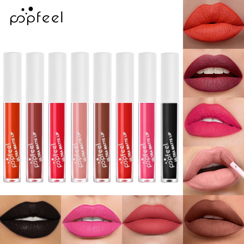Long-Lasting Black Matte Liquid Lipstick - 8
