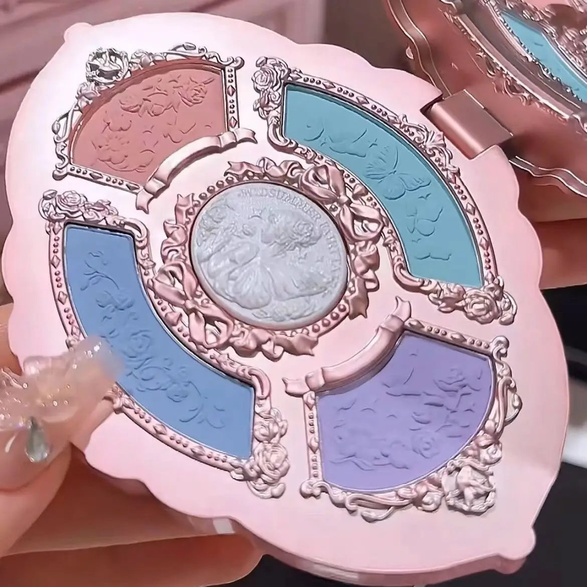 5-Color Pressed Glitter Eyeshadow Palette - 2
