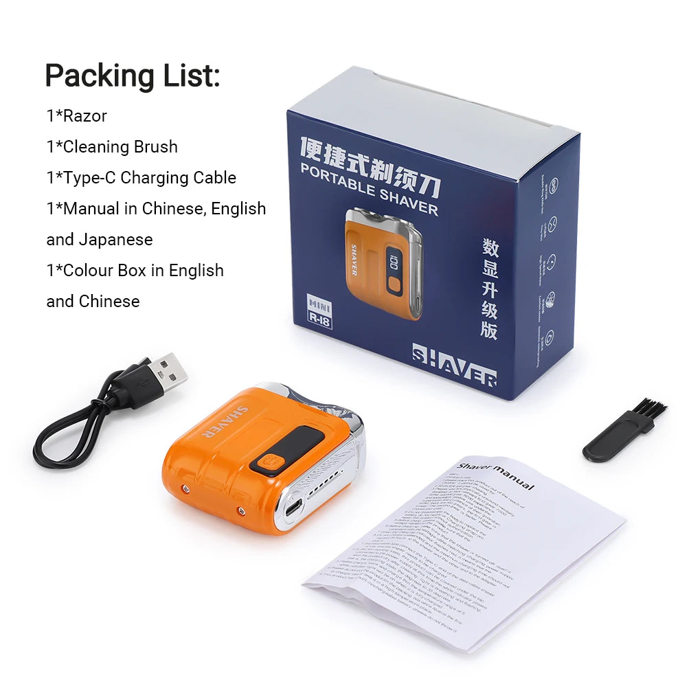 Portable Waterproof Electric Shaver for Men - 17
