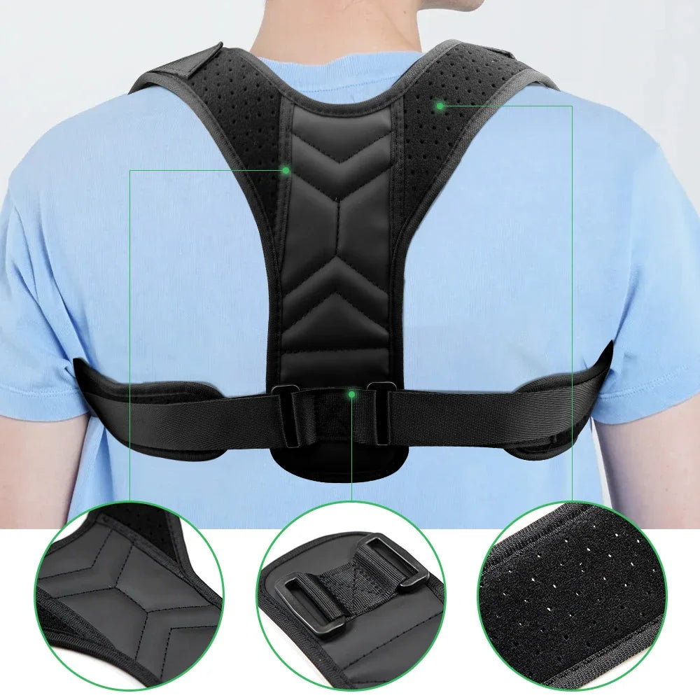 Adjustable Back Posture Corrector for Spine and Shoulder Alignment - 2