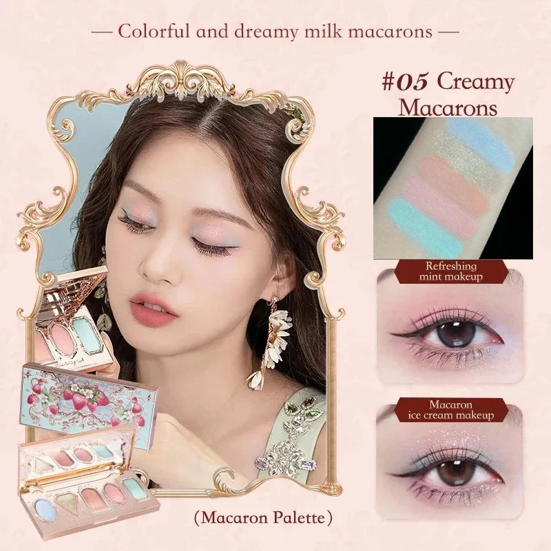 5-Color Shimmer and Glitter Eyeshadow Palette - 53