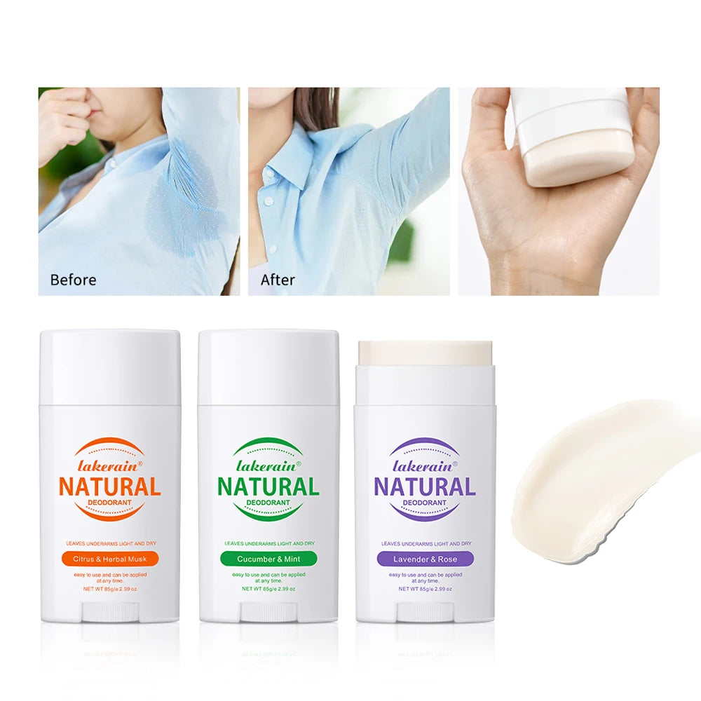 Long-Lasting Natural Solid Deodorant Stick for Fresh Underarms