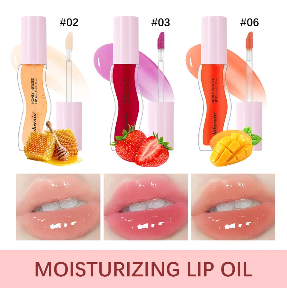 Honey Infused Hydrating Lip Oil for Glossy Nourished Lips - 9