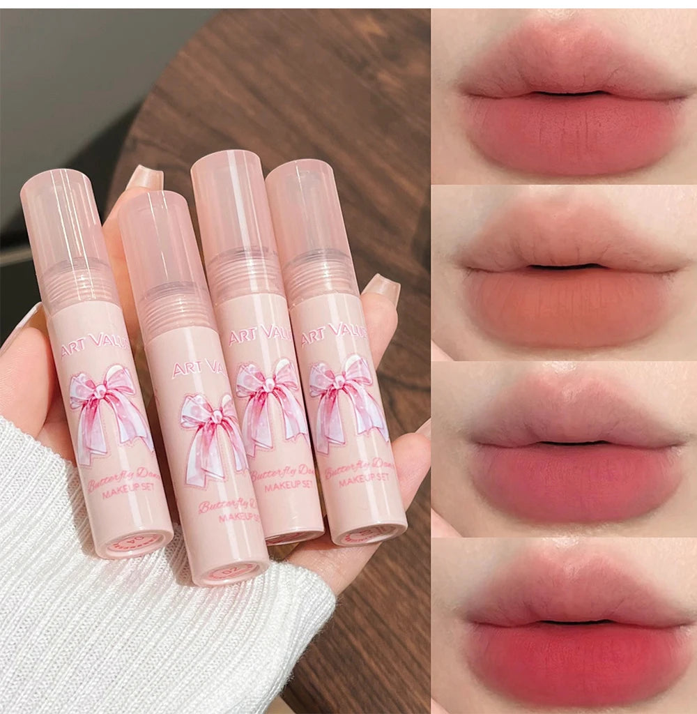 6-Piece Matte Lipstick and Blush Makeup Set with Necklace - 17