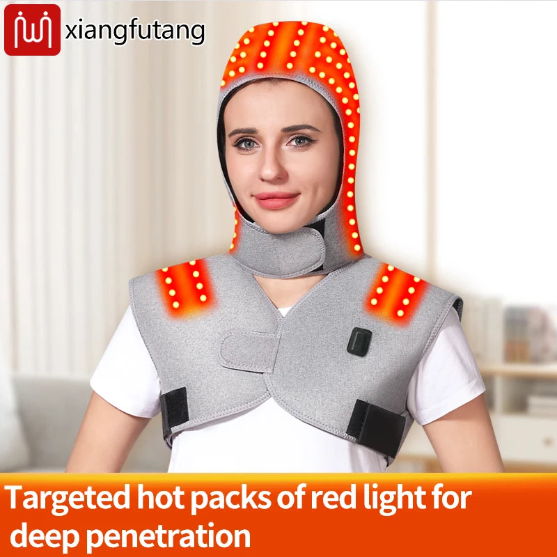 Red Light Therapy Heating Shoulder & Neck Wrap Massager - 8