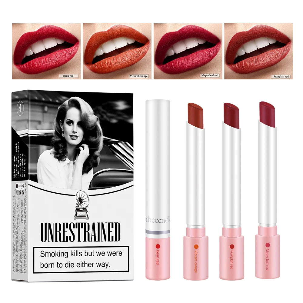 4-Piece Velvet Matte Lipstick Set - 23