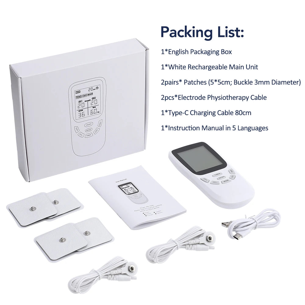 Dual-Channel TENS & EMS Muscle Stimulator for Pain Relief - 17