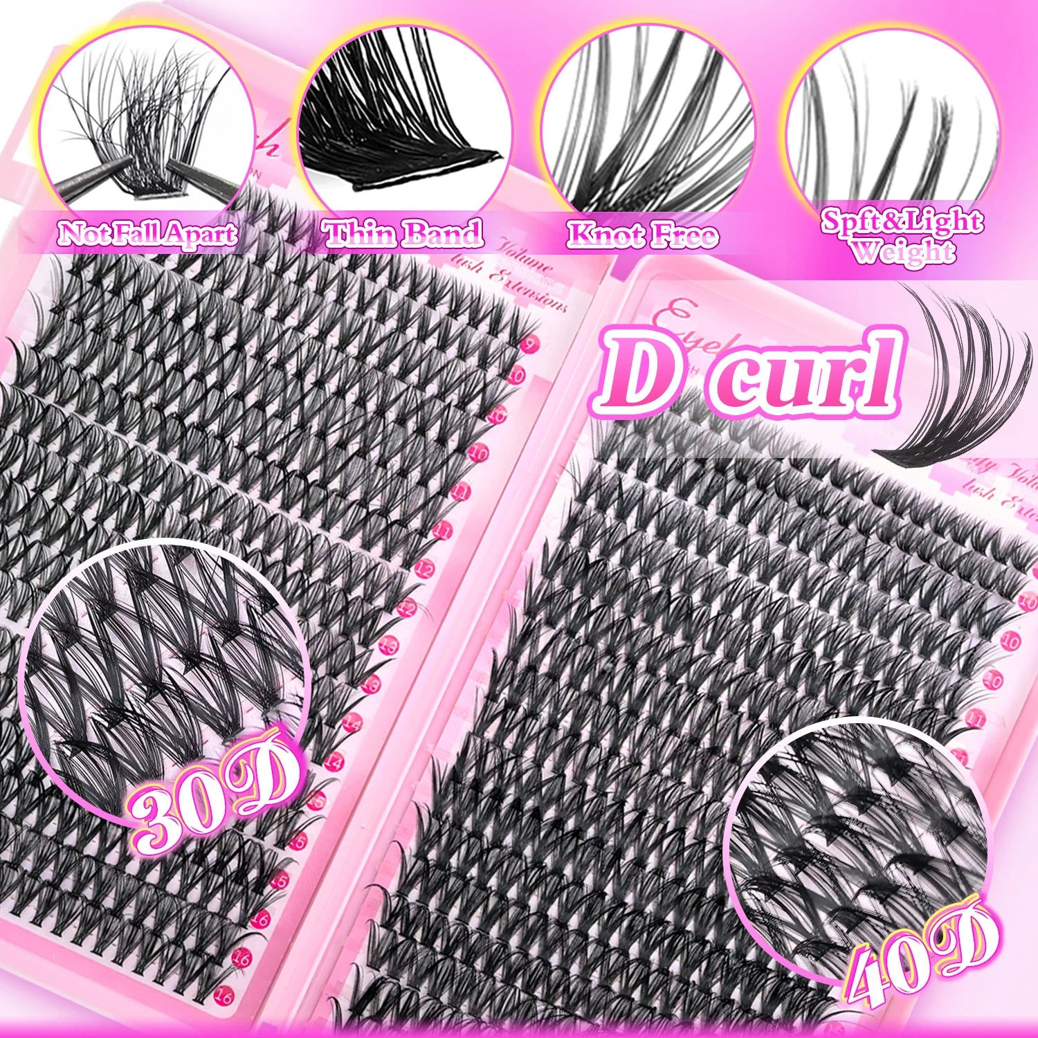 DIY Cluster Lash Extension Kit for Natural Daily Volume - 2