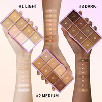 8-Shade Matte Cream Concealer Palette for Full Face Coverage