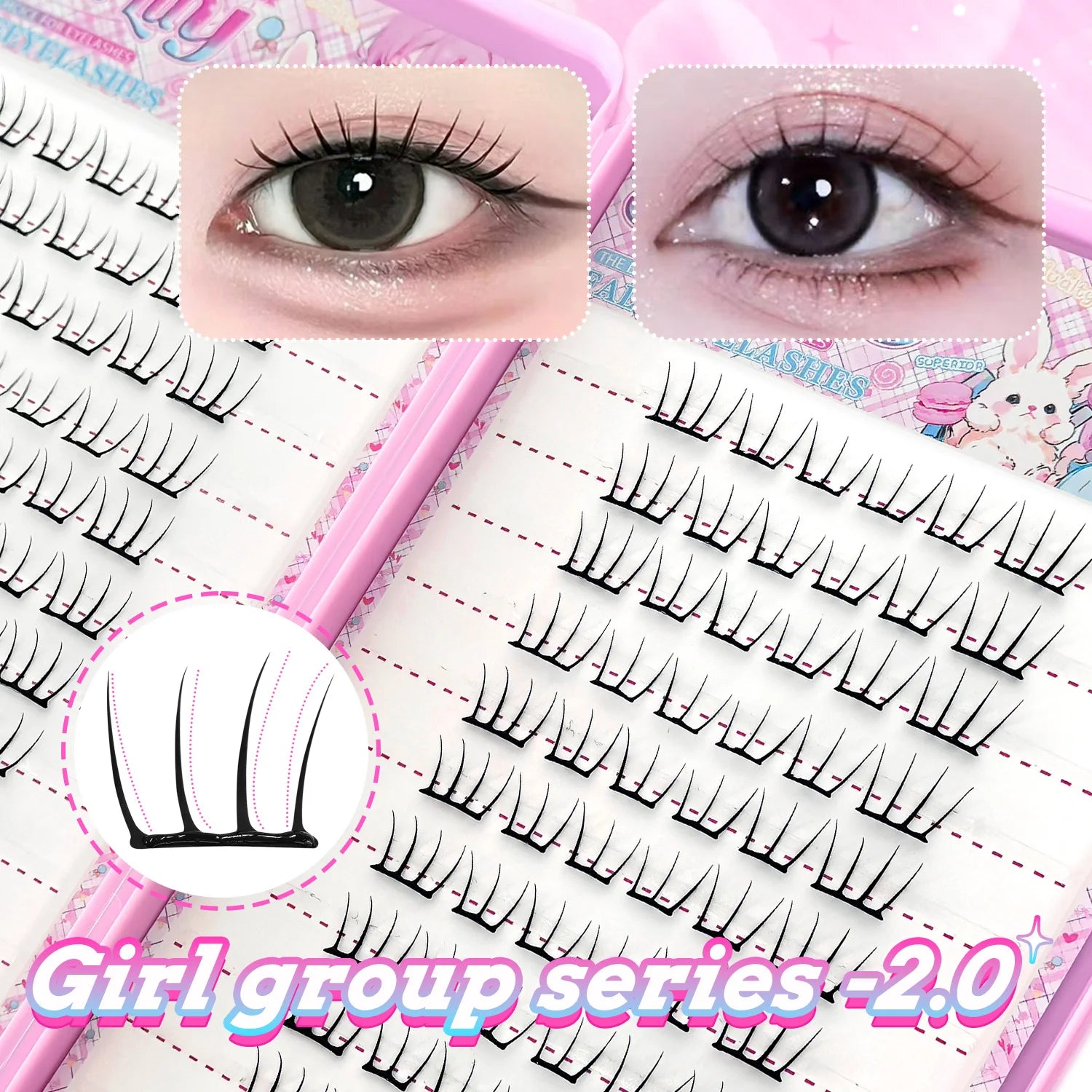 Self-Adhesive Cluster False Eyelashes for Quick Daily Application - 6