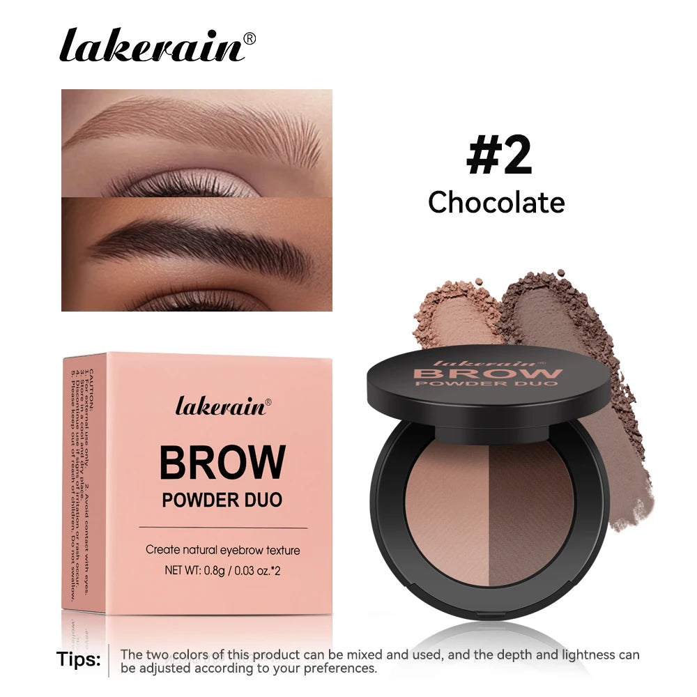 Dual-Tone Waterproof Eyebrow Powder for Natural Definition - 18