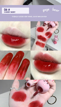 Hydrating Bunny Keychain Glossy Lip Lacquer
