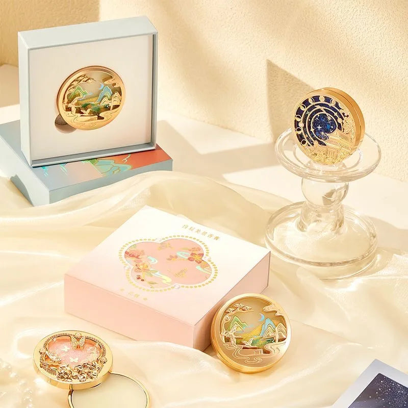 Portable Solid Perfume Balm in Elegant Decorative Tin - 4