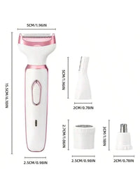 4-in-1 Rechargeable Electric Lady Shaver for Face and Body