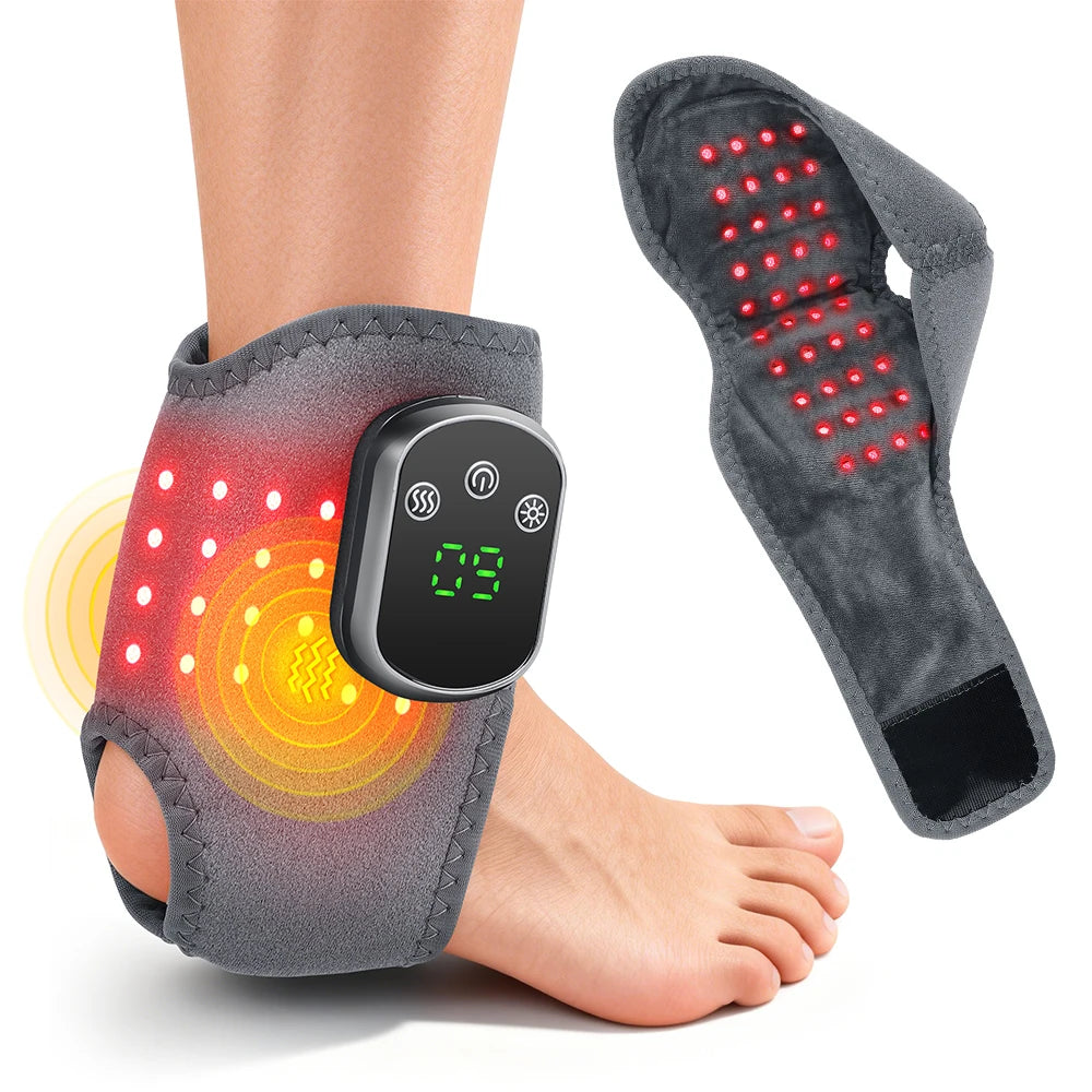 Wireless Heated Ankle Massage Brace for Joint Pain Relief - 8