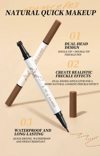 2-in-1 Waterproof Freckle Stamp Pen for Natural Makeup