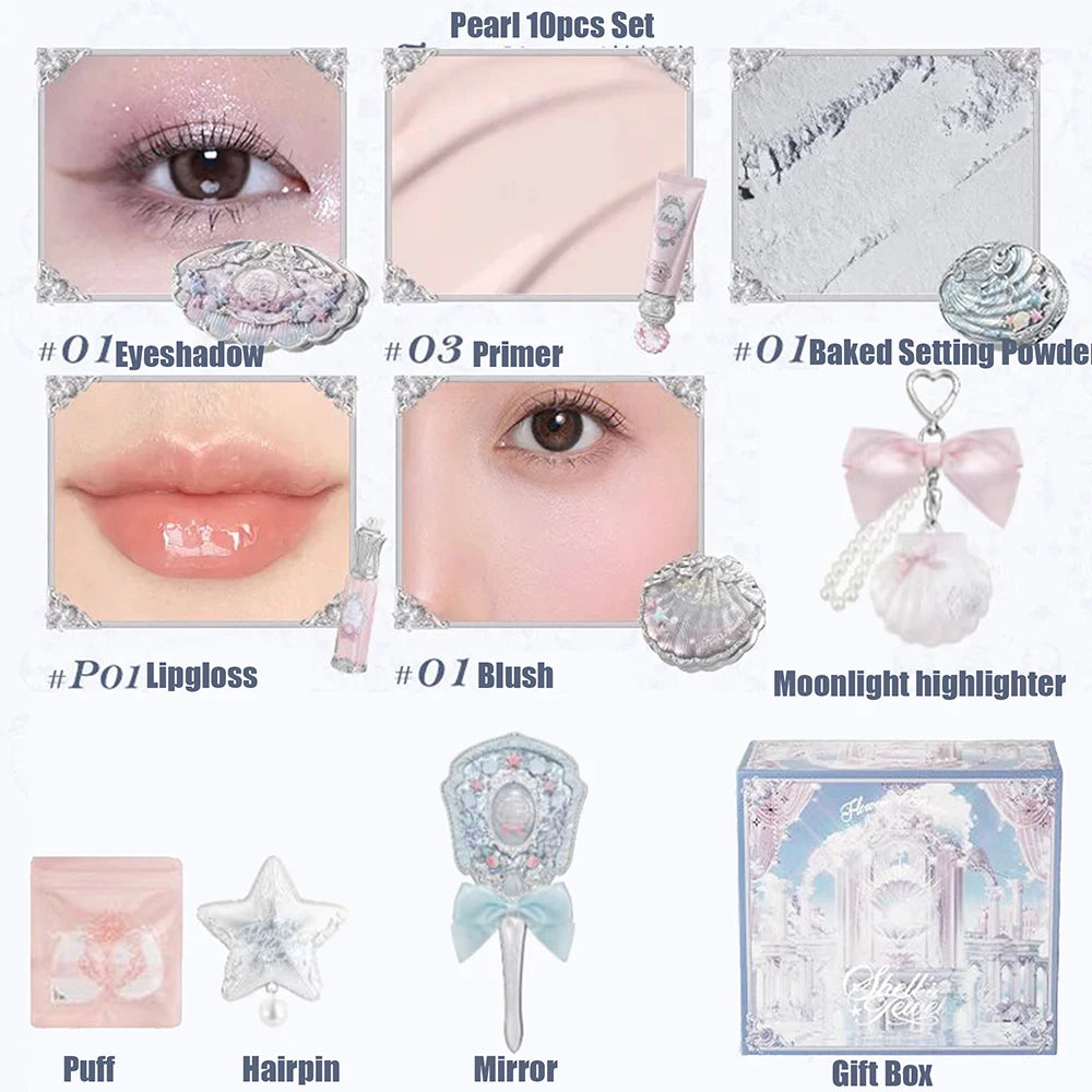 Professional Ocean-Themed Full Makeup Gift Set - 25