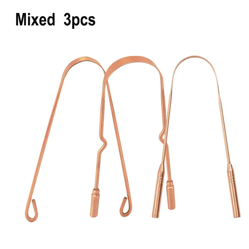 Pure Copper Tongue Scraper for Fresh Breath - 9