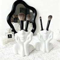 Artistic Face Makeup Brush Organizer and Desk Vase