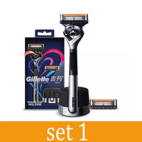5-Blade Precision Shaving Razor with Magnetic Stand