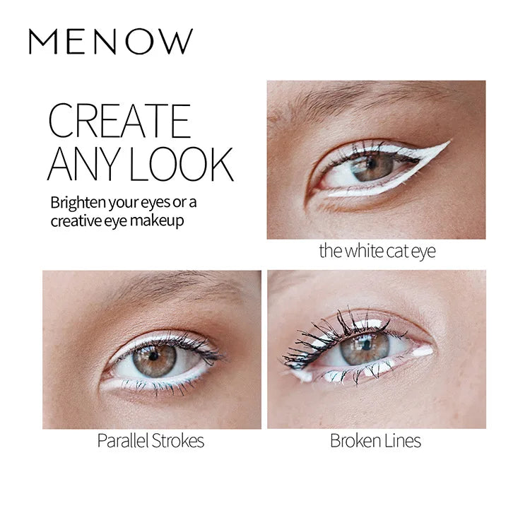 12-Piece Waterproof White Eyeliner Pencil Set - 14