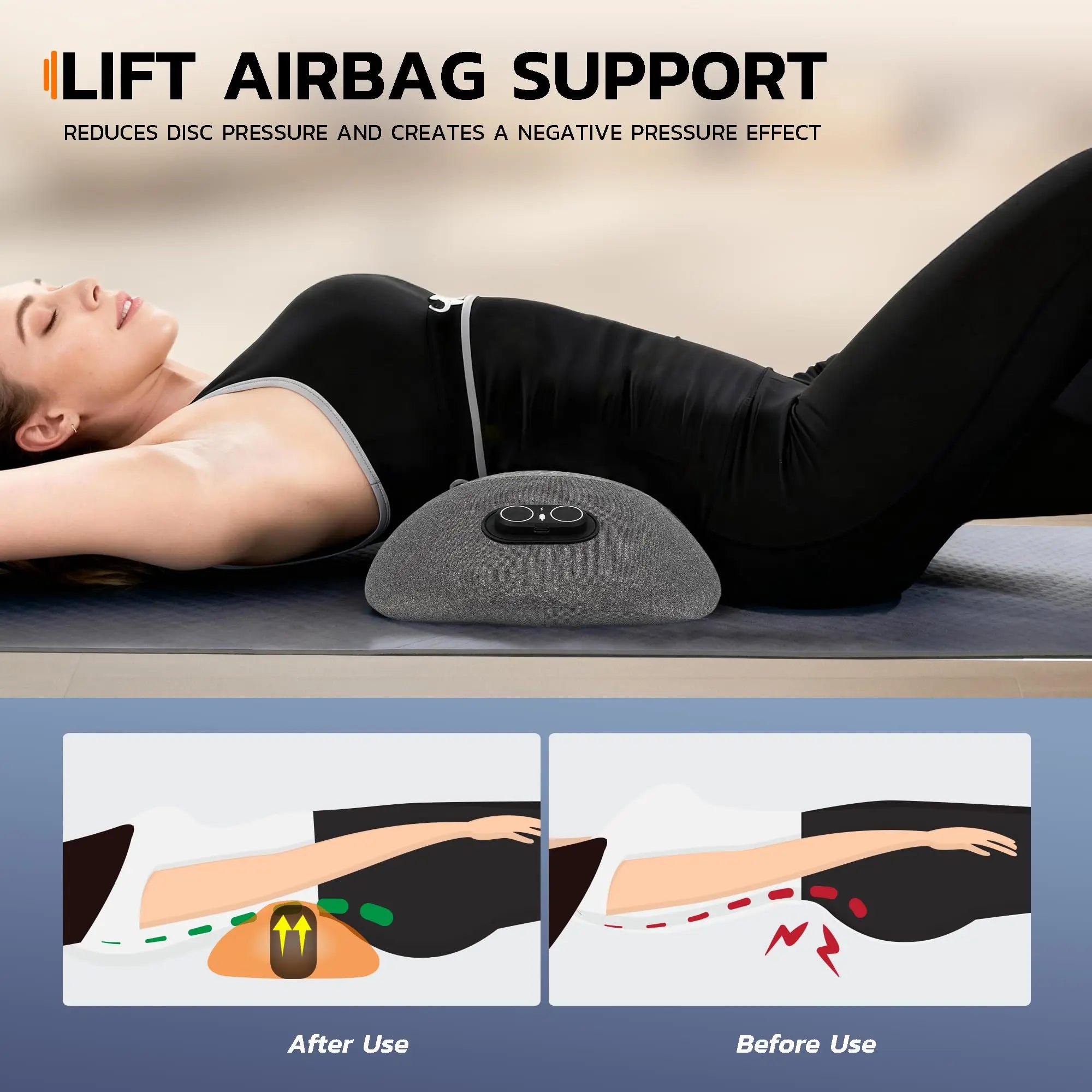 3-in-1 Heated Electric Back Massage Support Pillow - 5
