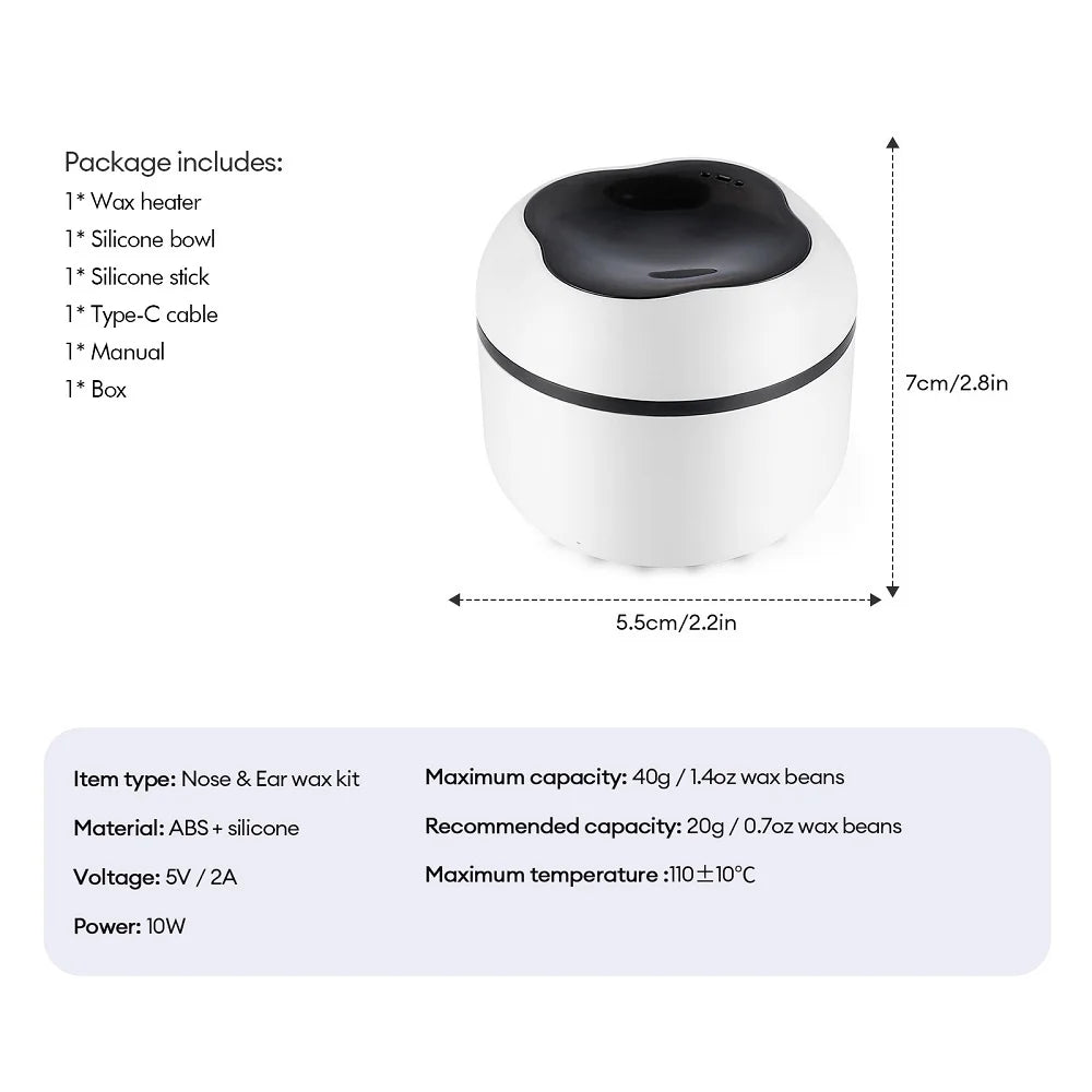 Portable Mini Wax Heater Kit for Painless Hair Removal - 30