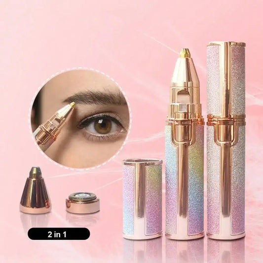 2-in-1 Painless Facial Hair Remover & Eyebrow Trimmer