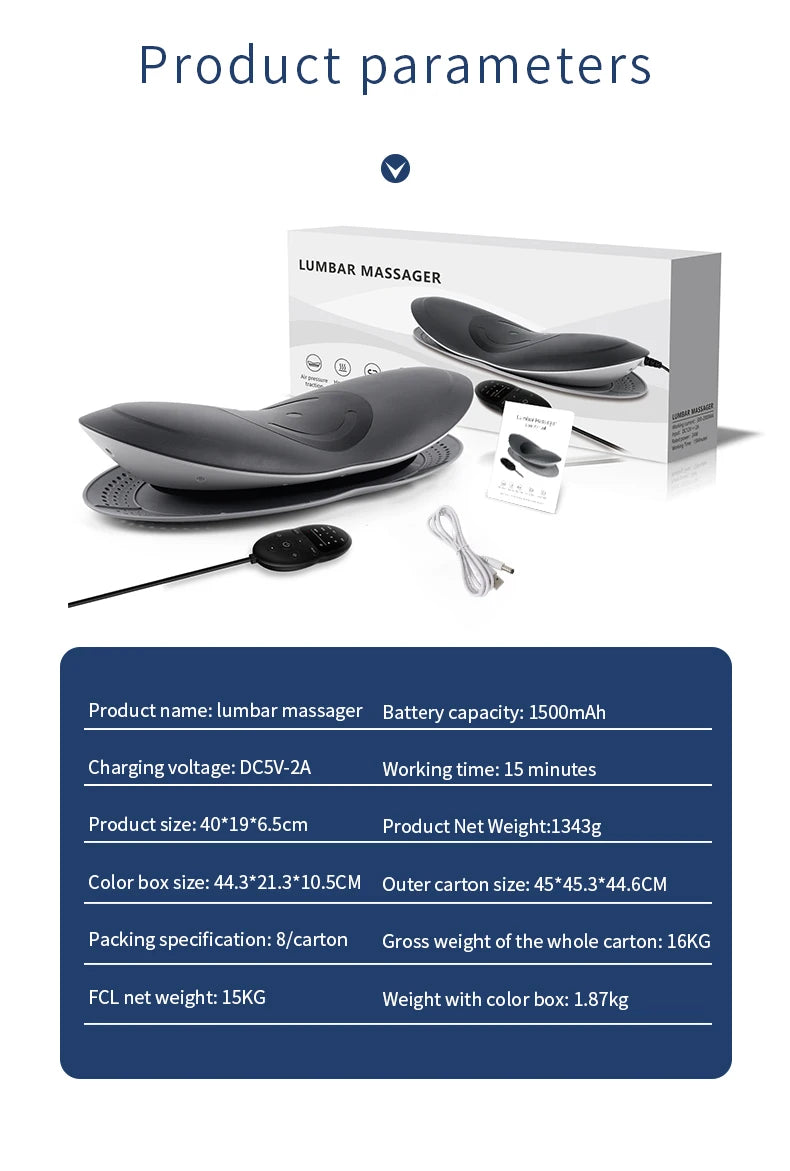 Electric Lumbar Traction Massager for Back Pain Relief - 17