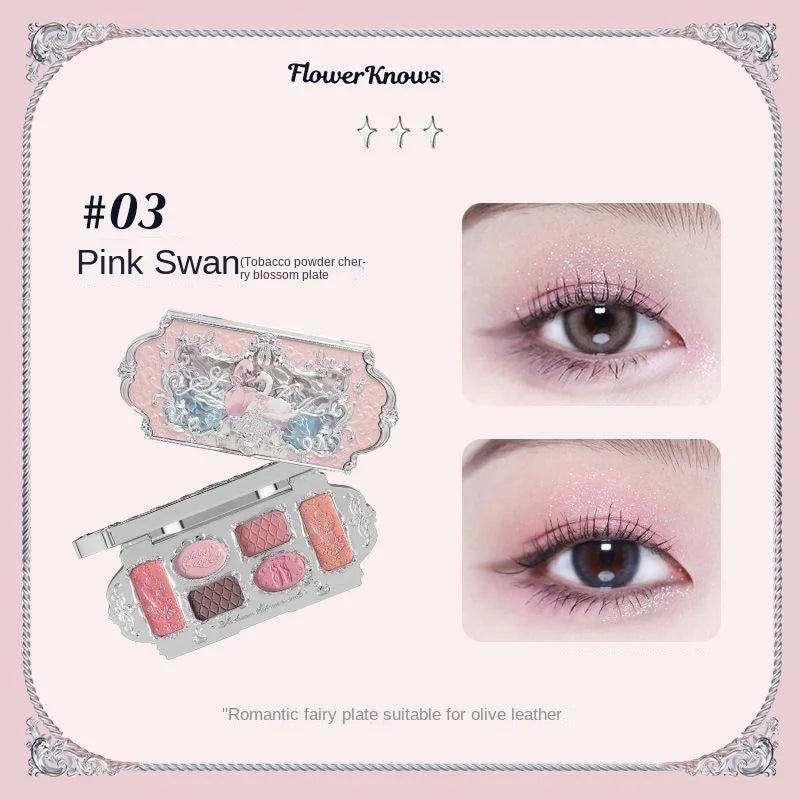 6-Color Swan Ballet Eyeshadow Palette - 53