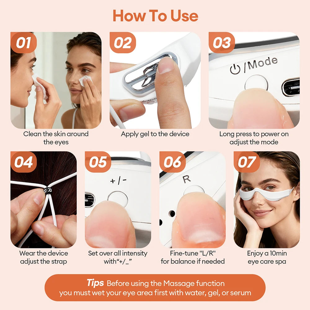 3D Red Light Eye Massager for Eye Strain and Fatigue - 23