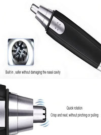 Electric Nose and Ear Hair Trimmer for Painless Grooming