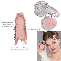 Embossed Matte Finish Powder Blush for Long-Lasting Natural Glow