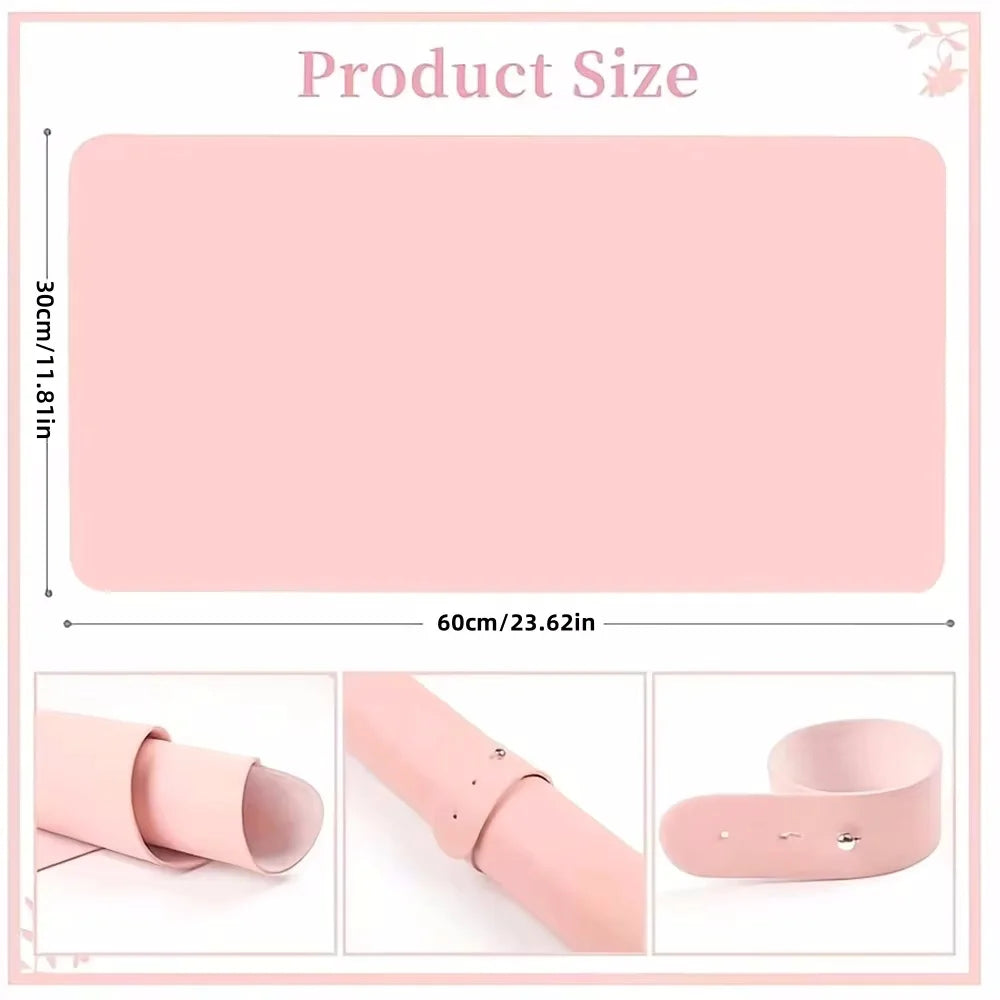 Foldable Waterproof Manicure Desk Mat and Hand Rest - 6