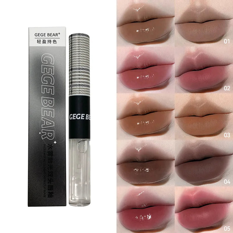 Dual-Ended Water-Matte Lip Tint and Gloss - 1