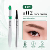 4-Fork Waterproof Eyebrow Pen for Natural Hair-Like Strokes