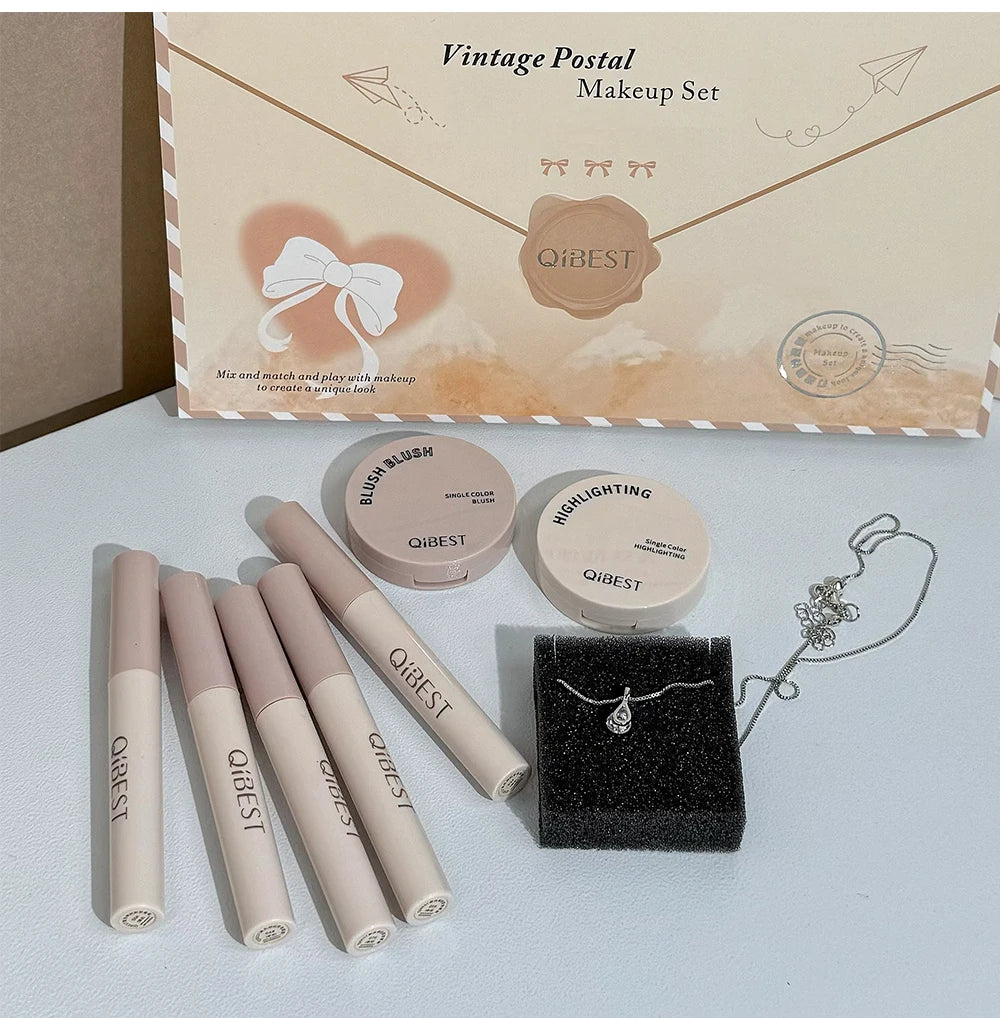 8-Piece Vintage Style Makeup and Jewelry Gift Set - 19