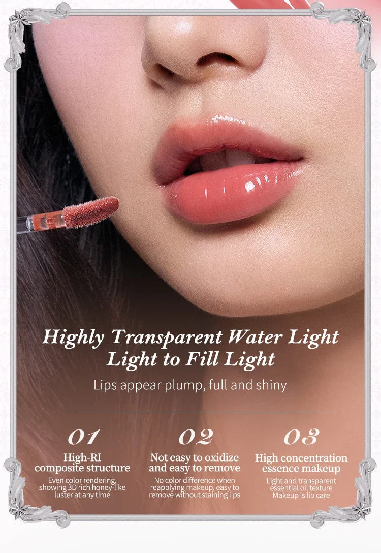 Nourishing Tinted Lip Glaze for Hydrated Glossy Lips - 12