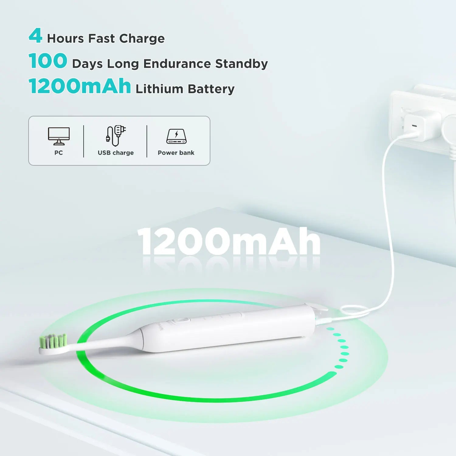 Ultrasonic Electric Toothbrush with 8 Heads - 5
