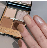 4-Color Versatile Eyeshadow Palette for Daily Makeup