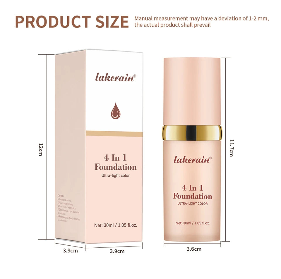 4-in-1 Color-Changing Hydrating Foundation with SPF 30+ - 15