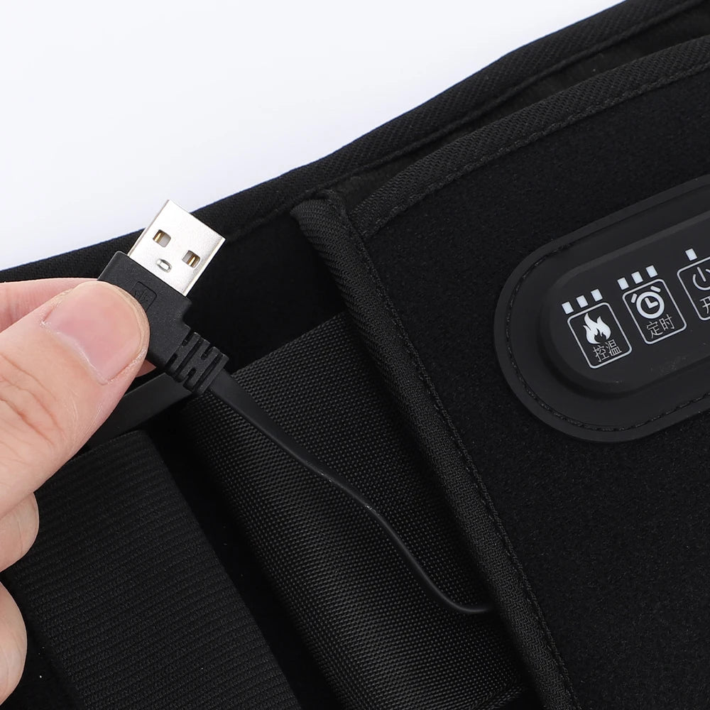 Heated Vibration Lumbar Support Belt for Back Pain Relief - 8
