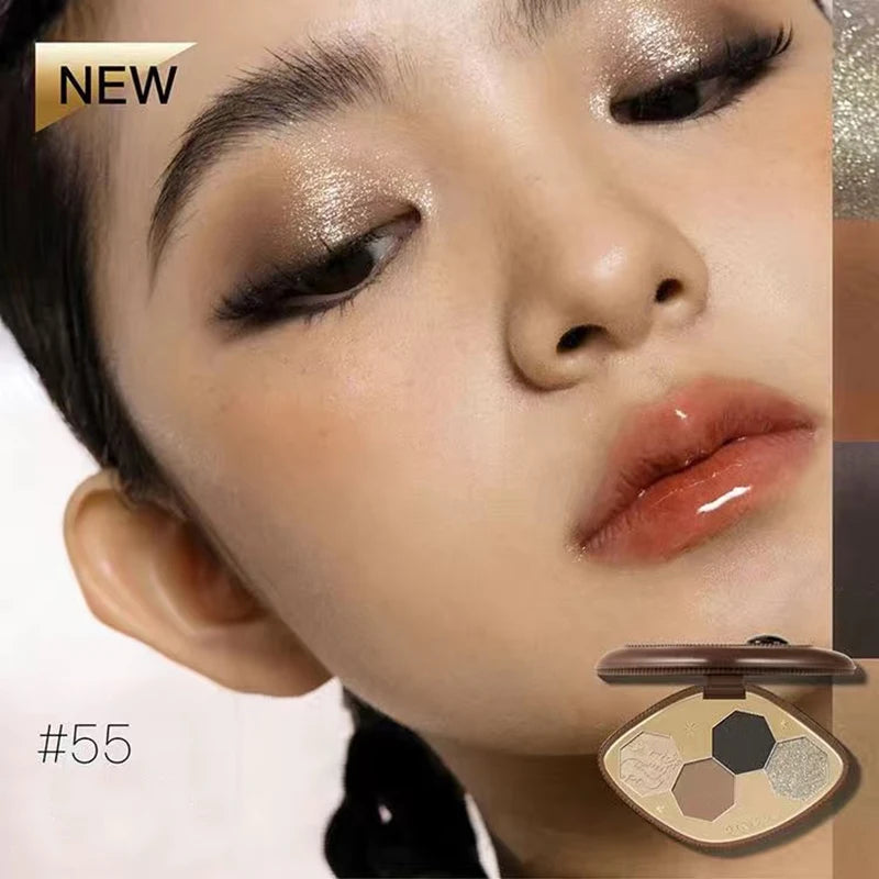 4-Shade Chameleon Eyeshadow Palette for Long-Lasting Shimmer Looks - 17