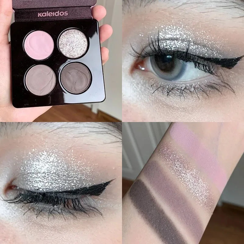4-Color Shimmer and Glitter Eyeshadow Palette - 46