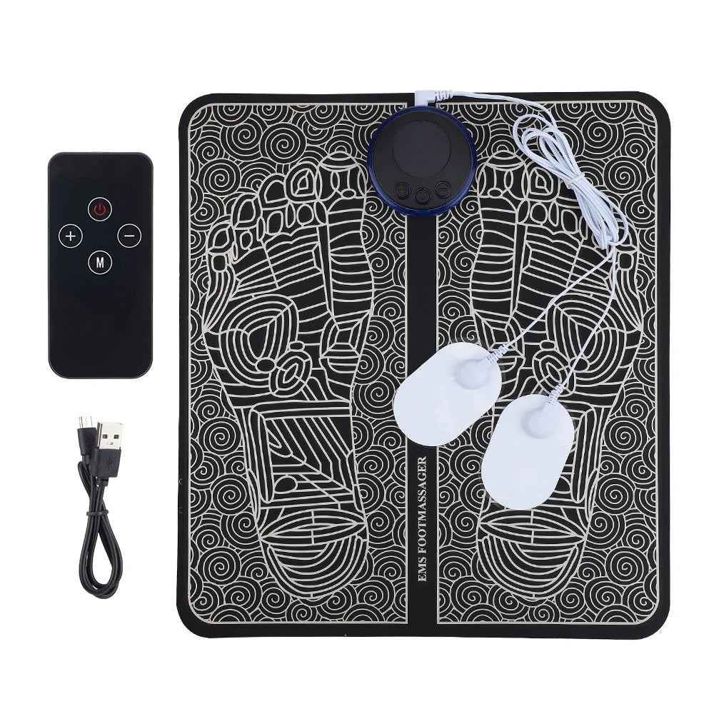 EMS Electric Foot Massage Mat for Pain Relief and Circulation - 18