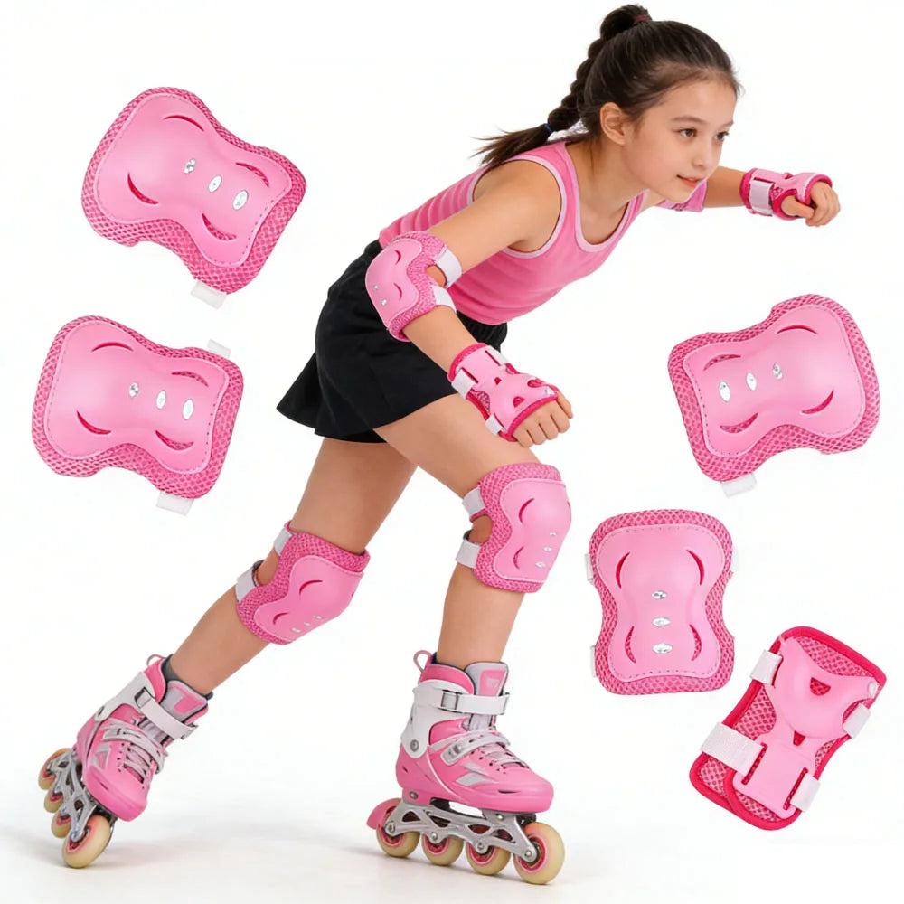 6-Piece Kids Protective Gear Set for Skating and Cycling - 6