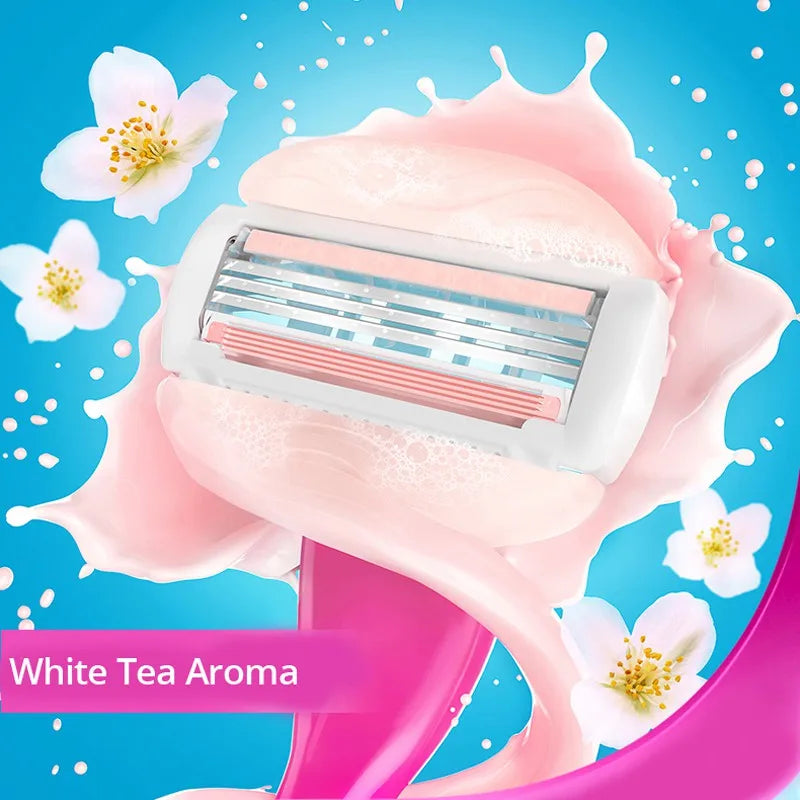 Smooth Glide Women’s Shaving Razor with Moisturizing Gel Bars - 14