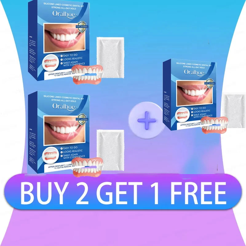 Instant Smile Cosmetic Dentures for Upper and Lower Teeth - 7