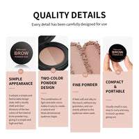 Dual-Tone Waterproof Eyebrow Powder for Natural Definition